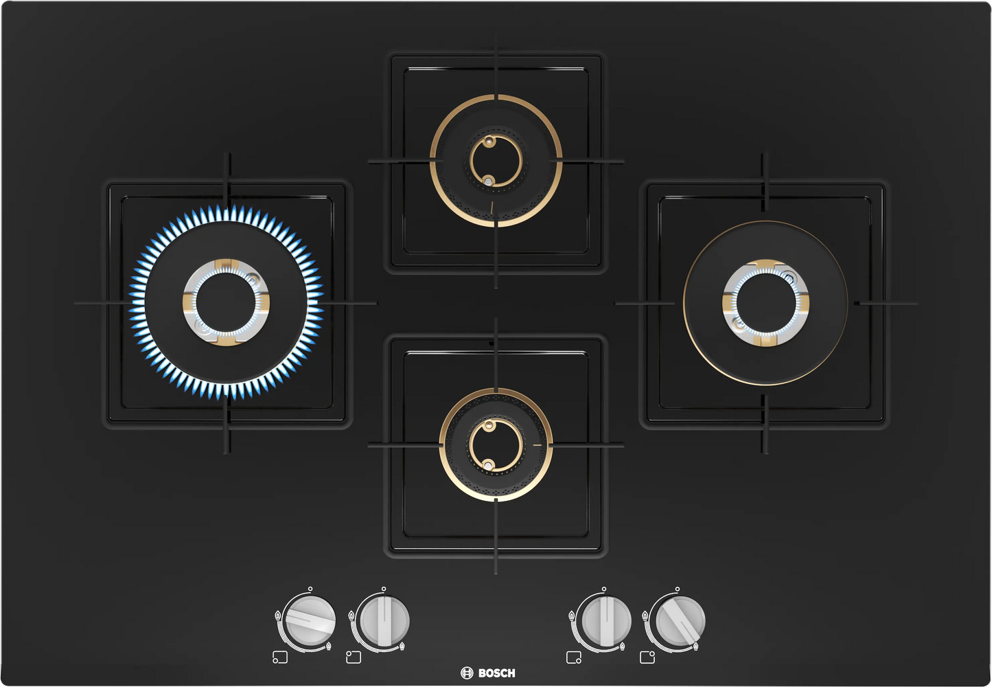 BOSCH Gas Hob – 75cm, True Brass Burners, Tempered Glass PNI7B6F10I (Minimum Order : 10 pieces) (9600 Rs/Pieces)